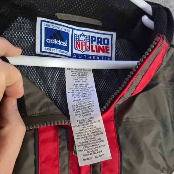 Adidas NFL Pro Line Tampa Bay Buccaneers Windbreaker Jacket 2XL - Picture 3 of 9